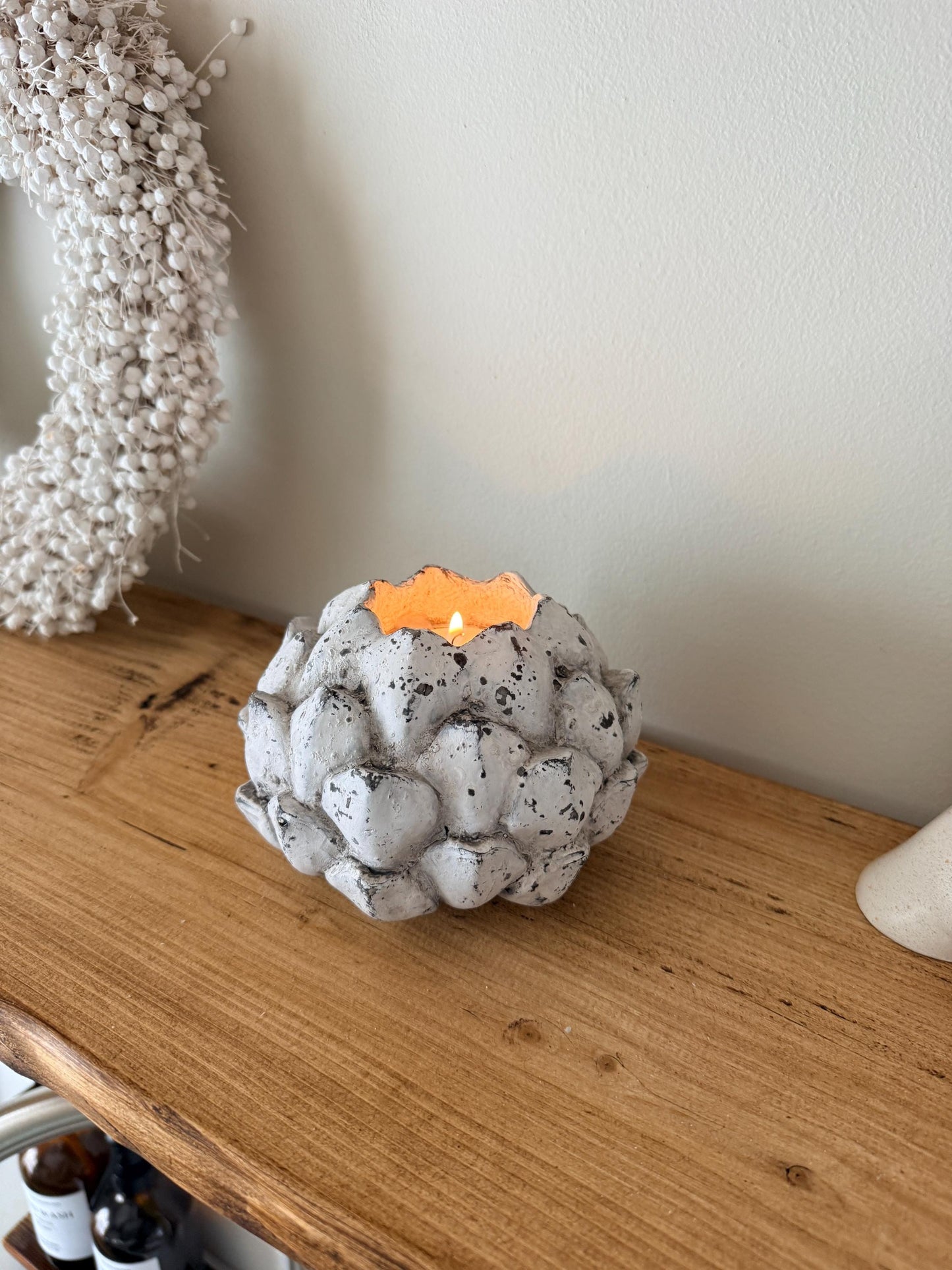 Rustic Acorn Tealight Candle Holder