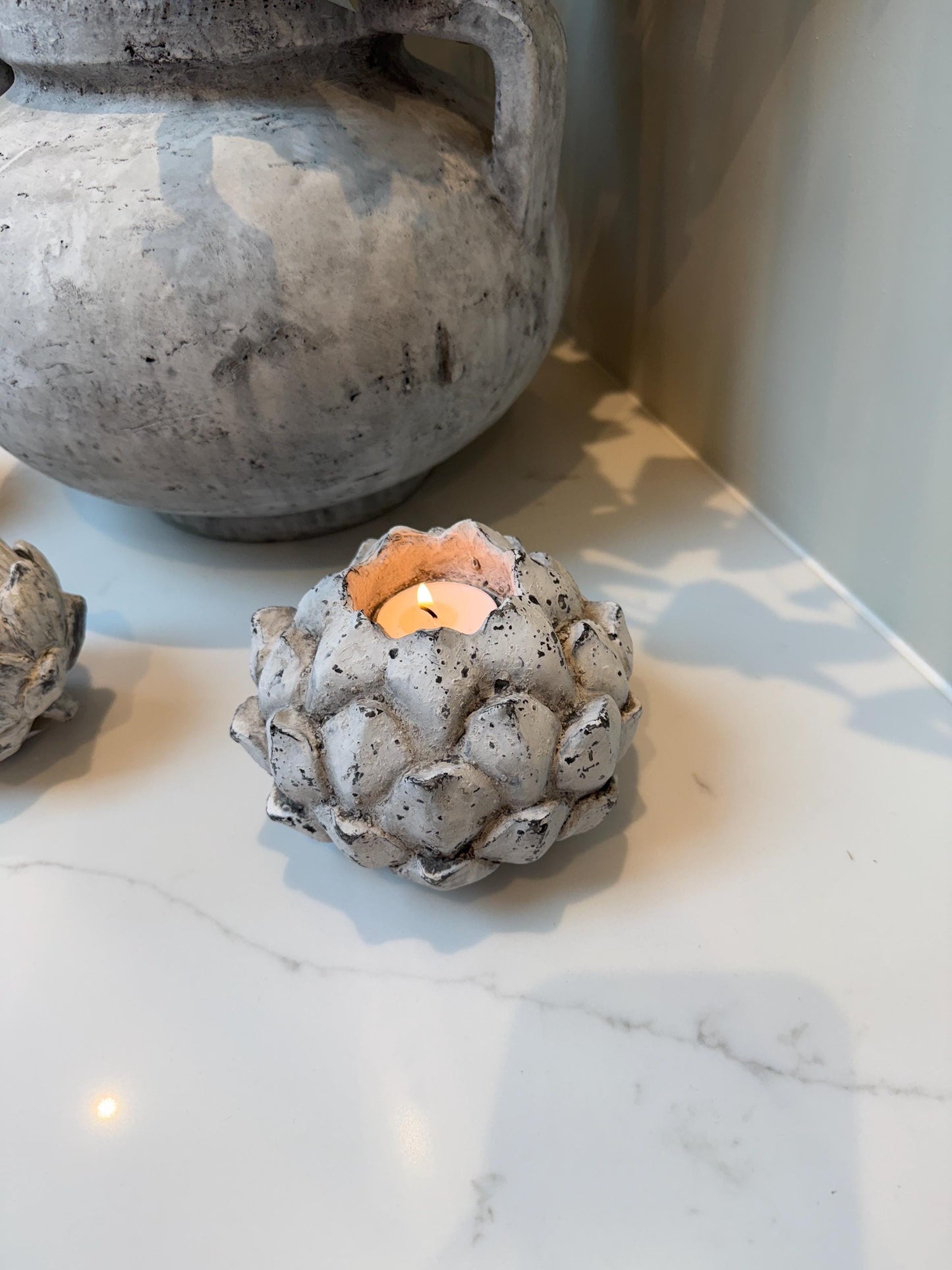 Rustic Acorn Tealight Candle Holder