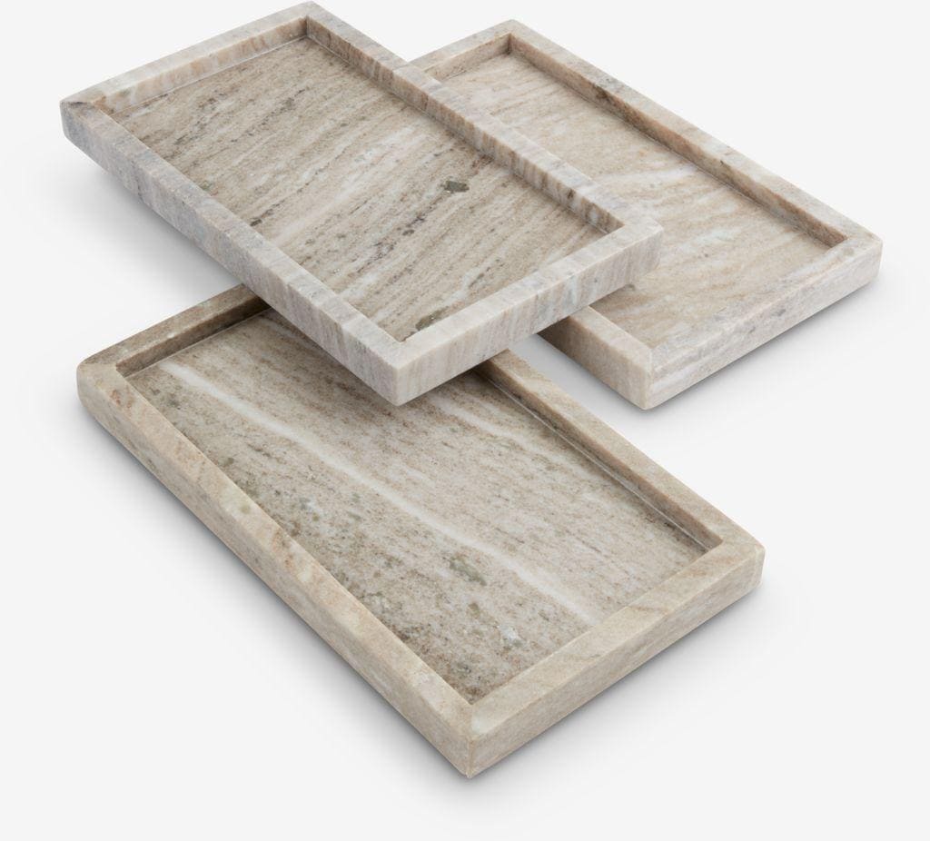 Rectangular Marble Decorative Tray | Bathroom Vanity Tray | Candle, Jewellery & Perfume Display | Luxury Stone Home Decor