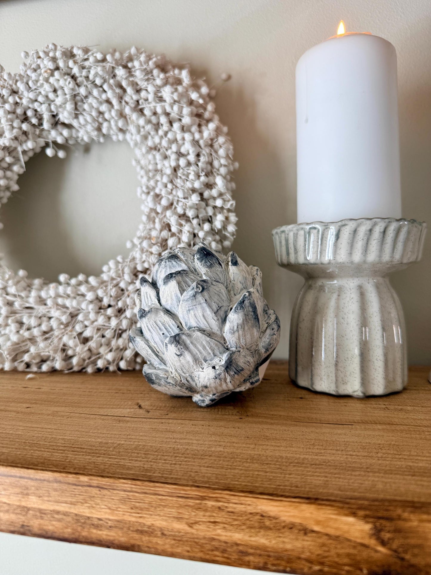 Stone Effect Artichoke Ornament