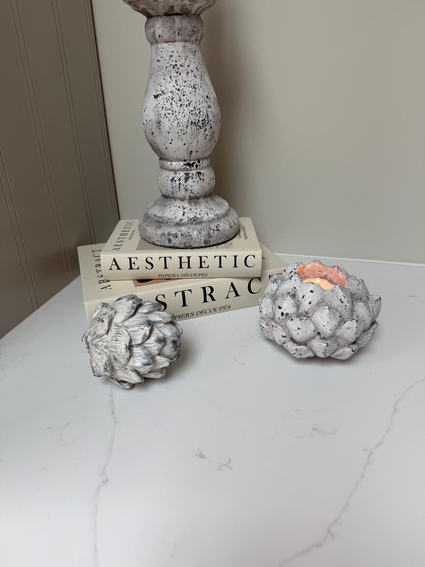 Stone Effect Artichoke Ornament