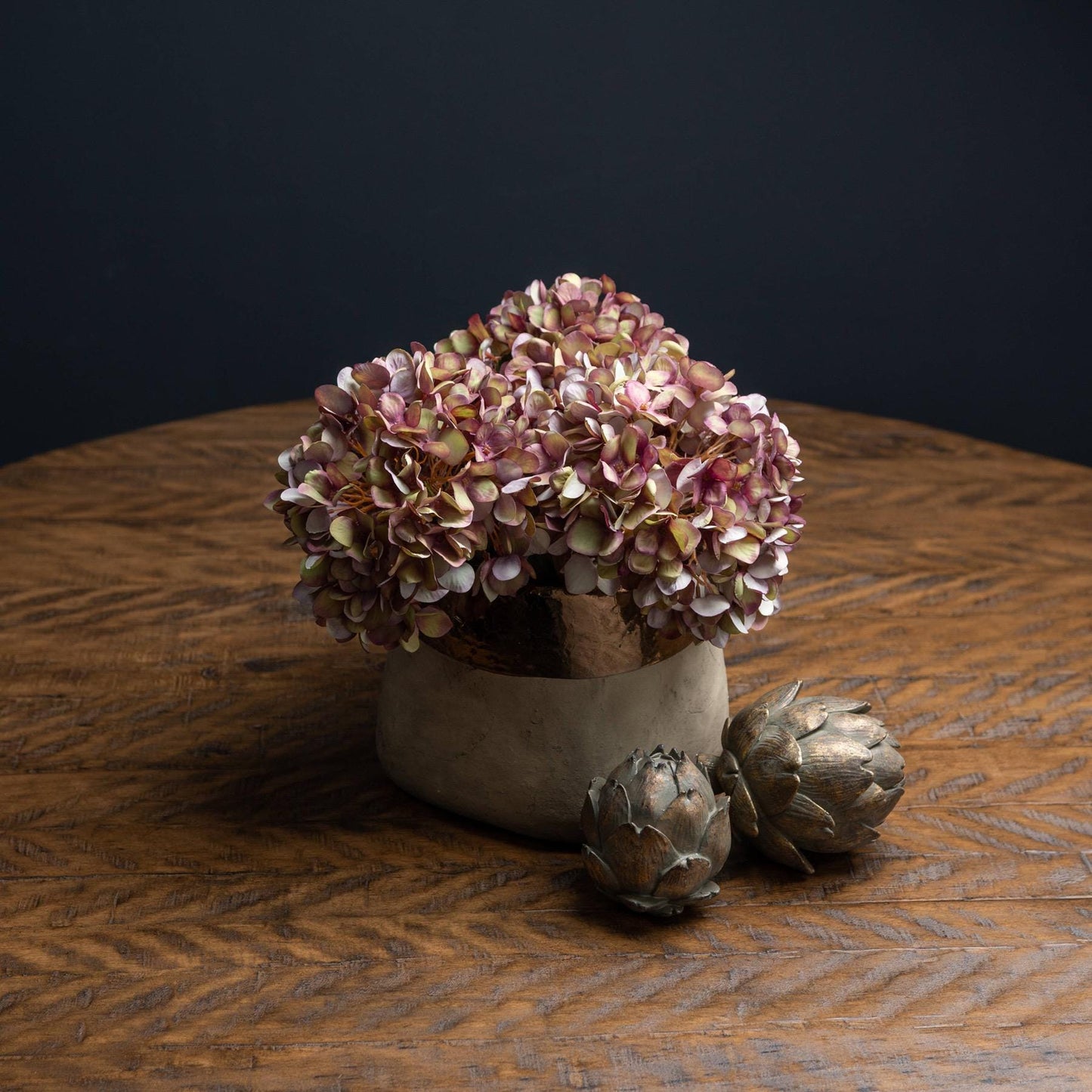 Autumn Burgundy Artificial Hydrangea Stems