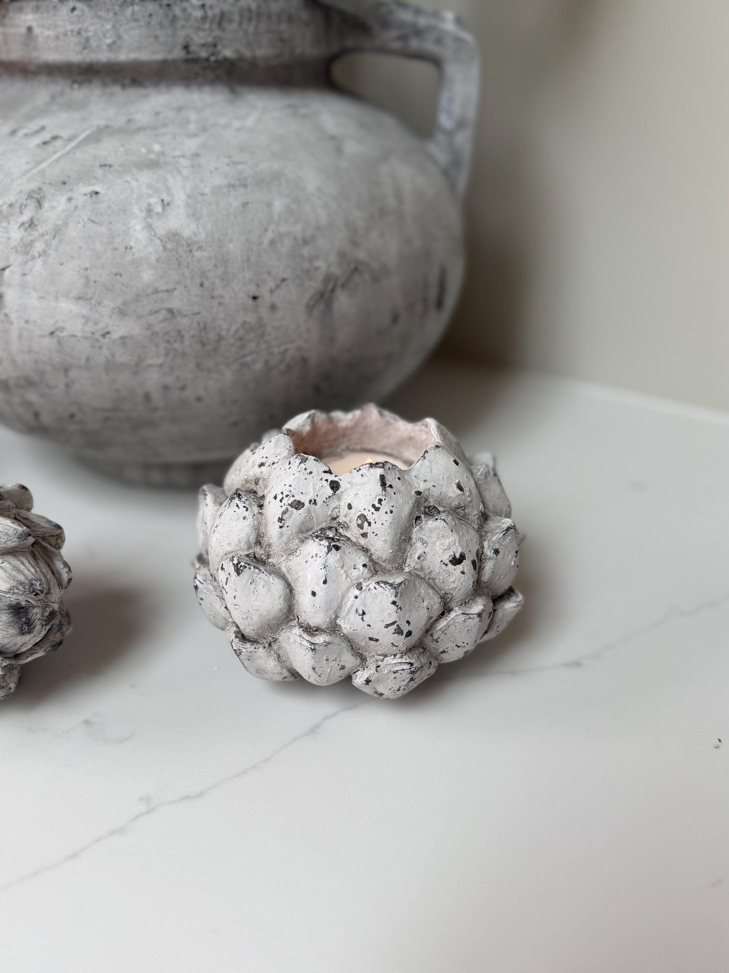 Rustic Acorn Tealight Candle Holder