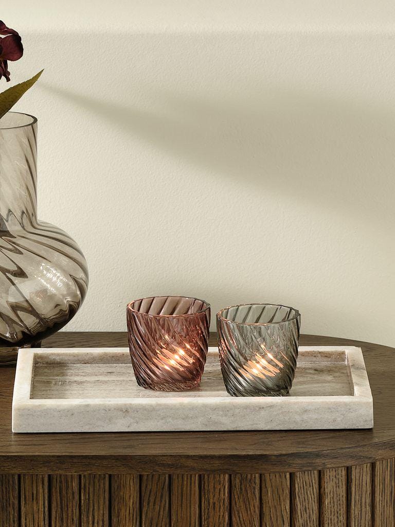 Rectangular Marble Decorative Tray | Bathroom Vanity Tray | Candle, Jewellery & Perfume Display | Luxury Stone Home Decor