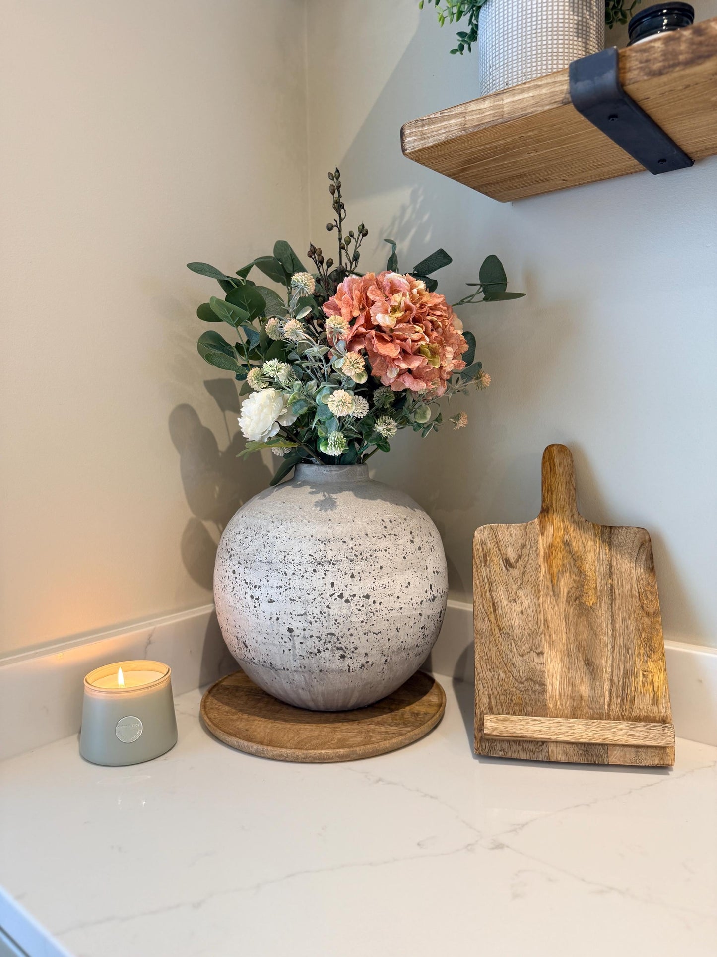 Mabel – Handmade Luxury Silk Autumn Floral Arrangement | Hydrangea, Ranunculus and Eucalyptus