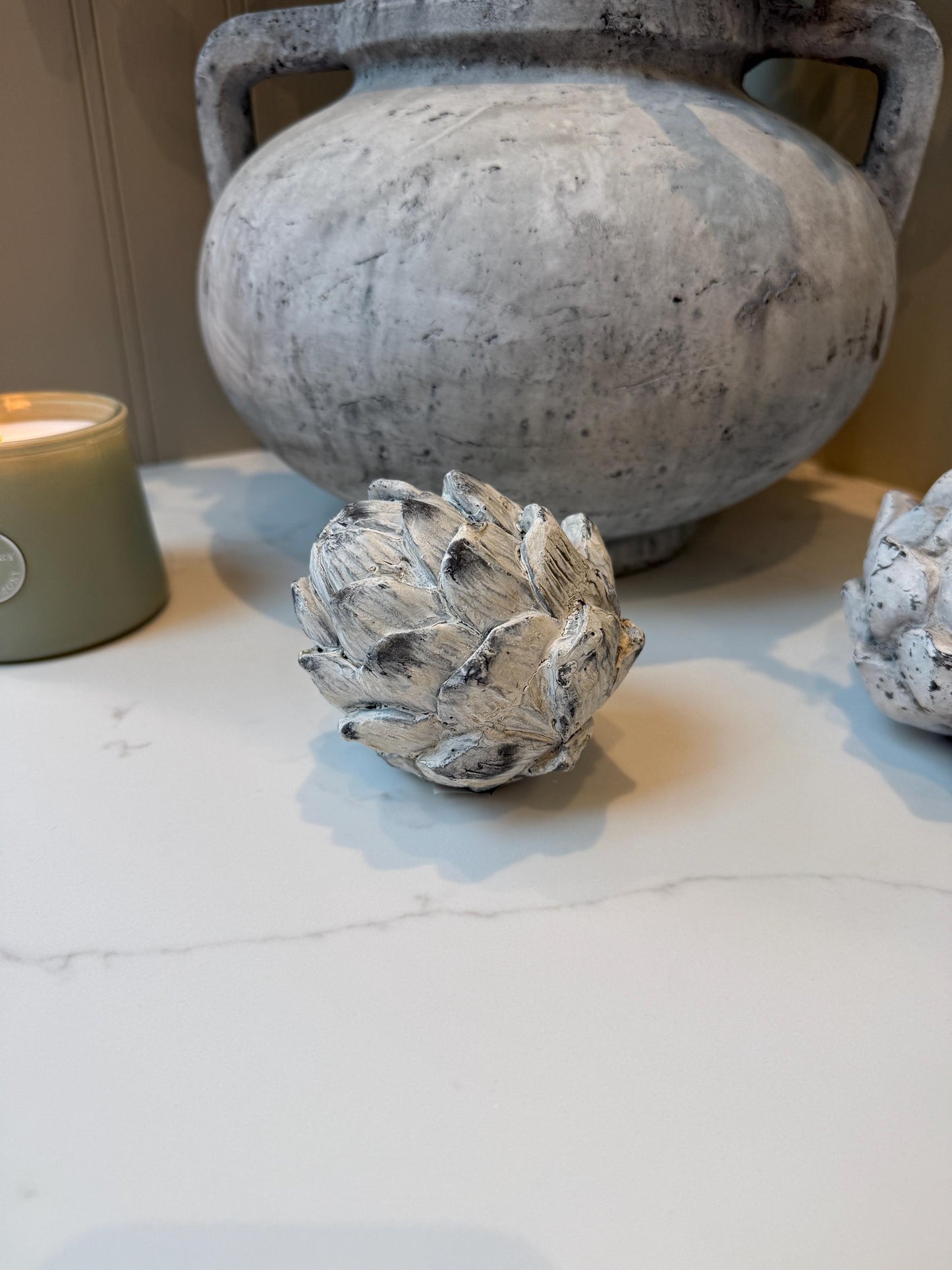 Stone Effect Artichoke Ornament