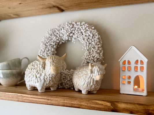 Ceramic Highland Cow Ornament - NalaWillowCo