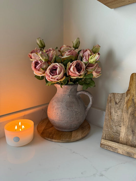 Dried Look Dusky Pink Rose Sprays - NalaWillowCo