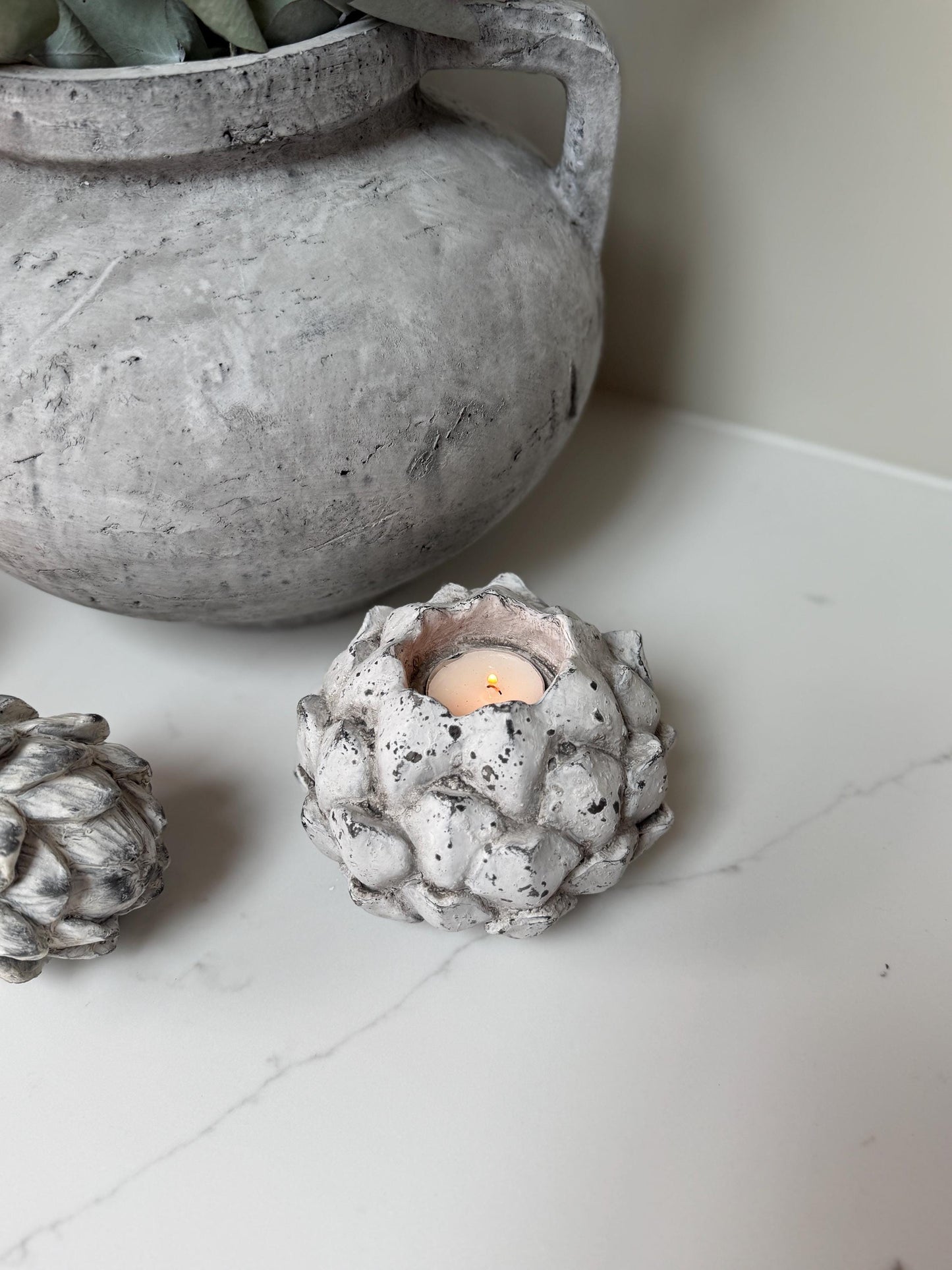 Rustic Acorn Tealight Candle Holder