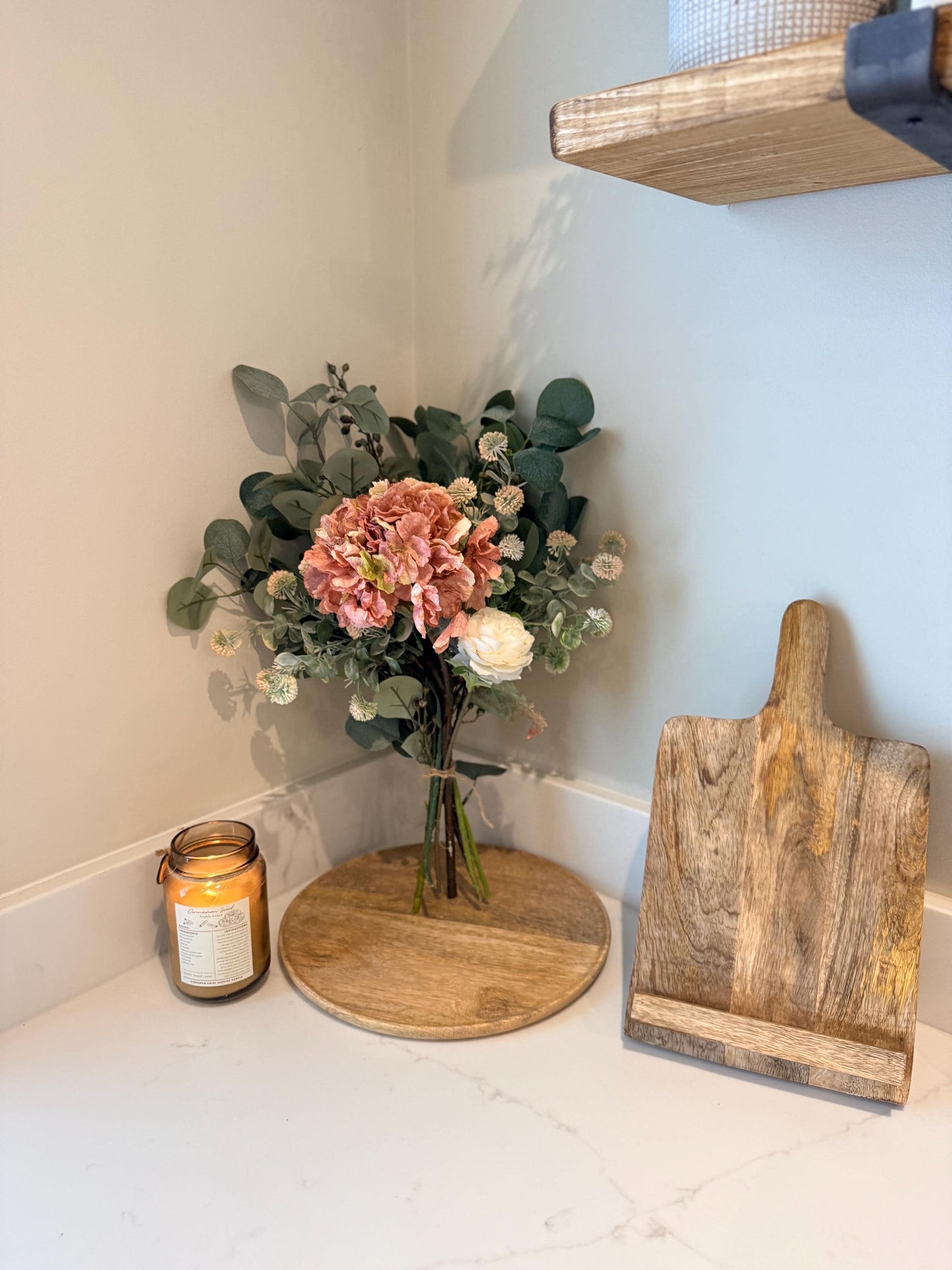 Mabel – Handmade Luxury Silk Autumn Floral Arrangement | Hydrangea, Ranunculus and Eucalyptus