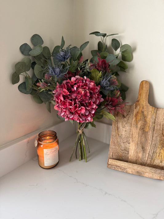 Ruby Winter Faux Flower Bouquet - NalaWillowCo