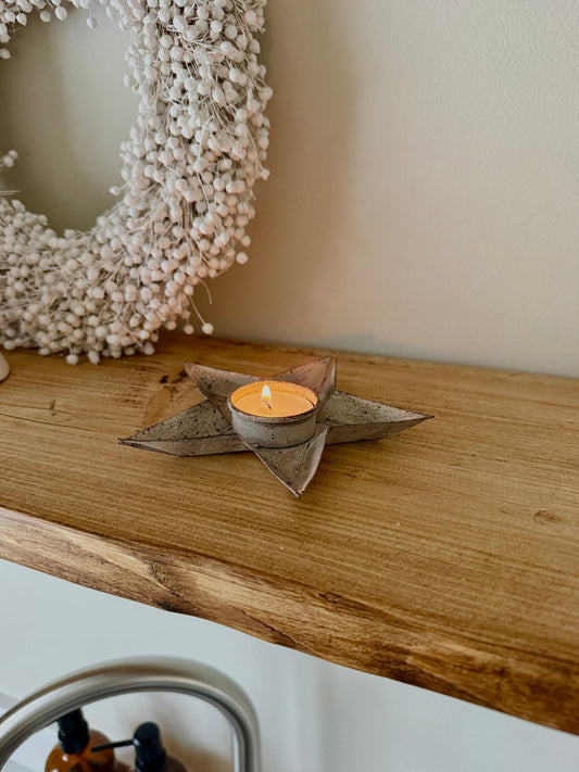 Rustic Metal Star Tealight Holder - NalaWillowCo