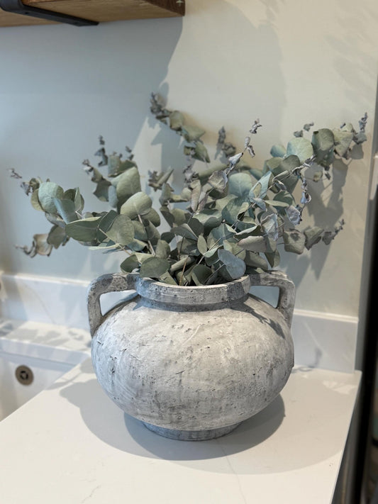 Rustic Stone Vase with Handles - NalaWillowCo