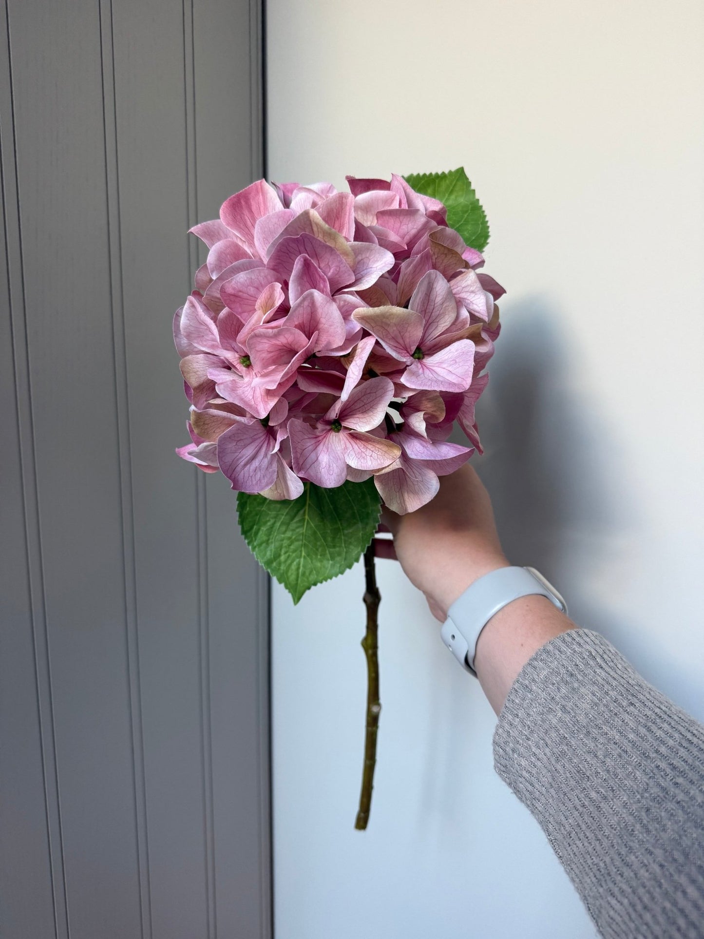 Single Pink Hydrangea Faux Flower - NalaWillowCo