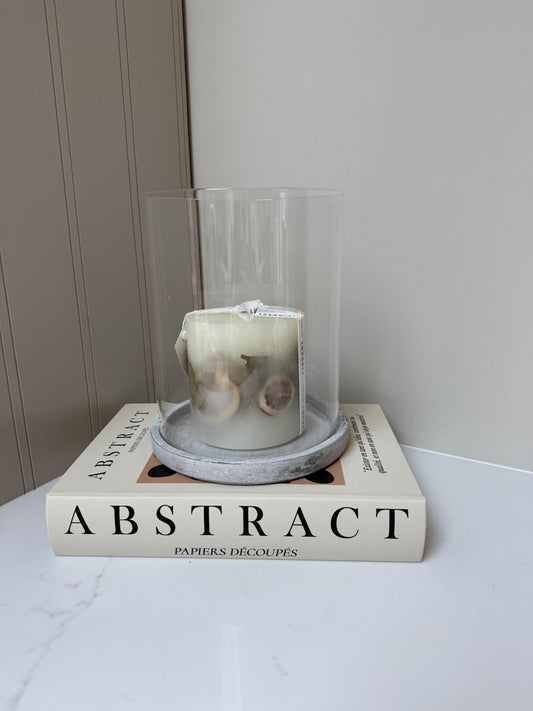 Stone Base Glass Vase & Candle Lantern – Dual Use Glass Vase - NalaWillowCo