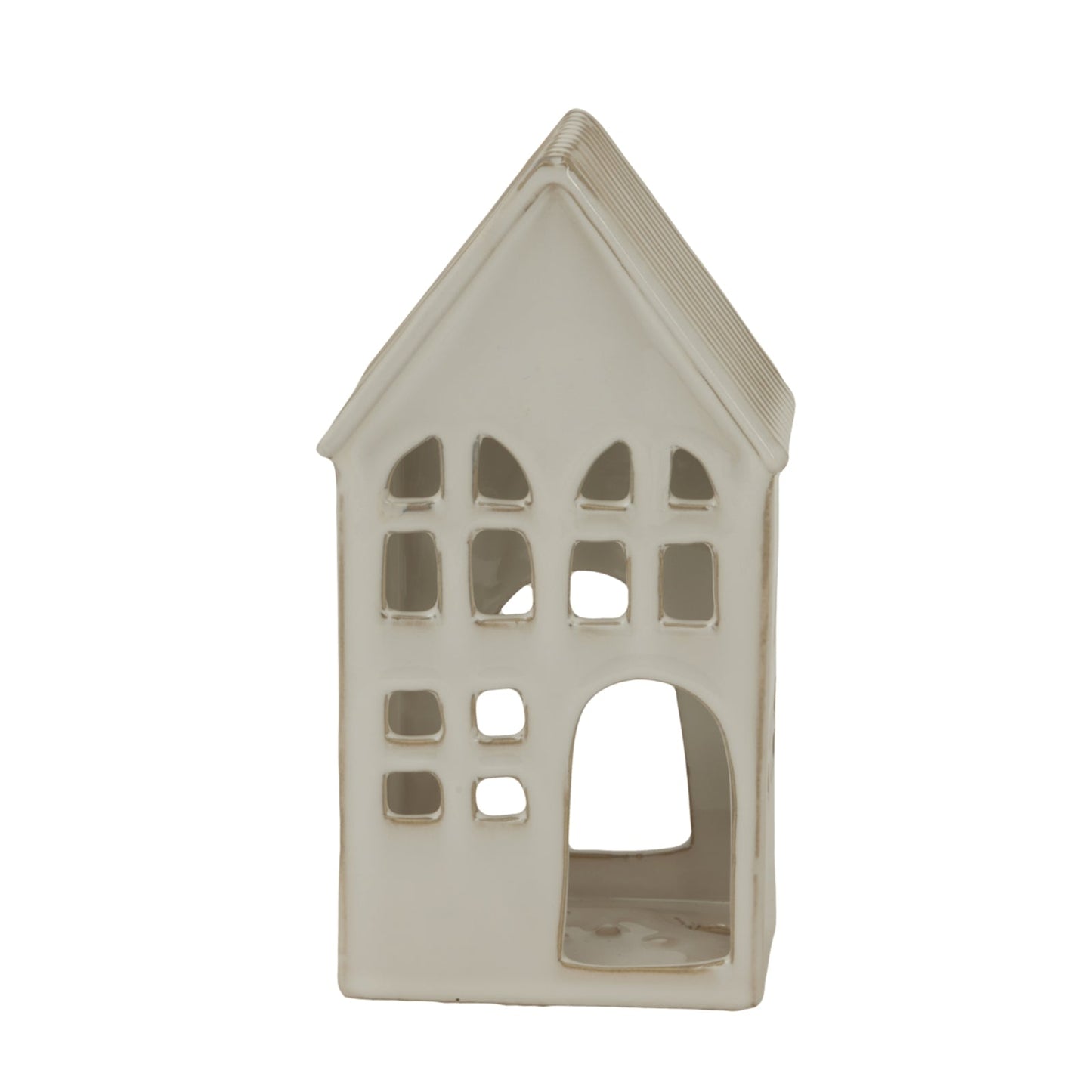 White Ceramic House Tealight Holder - NalaWillowCo