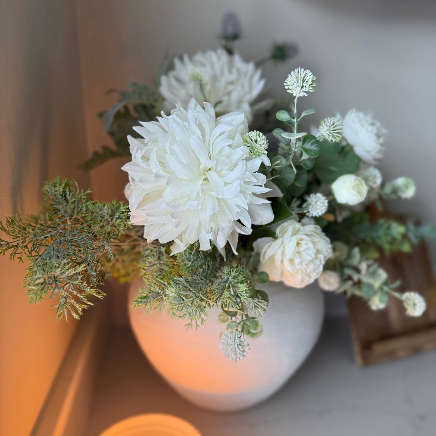White Meadow Faux Arrangment - NalaWillowCo