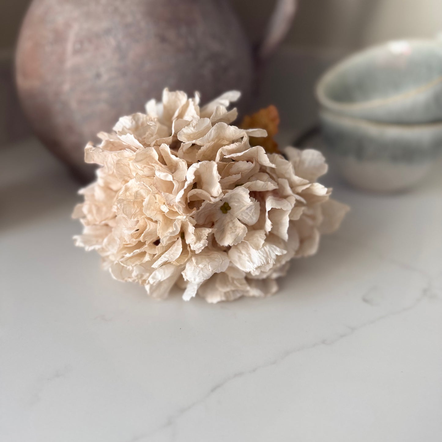 Nude Hydrangea & Eucalyptus Arrangement