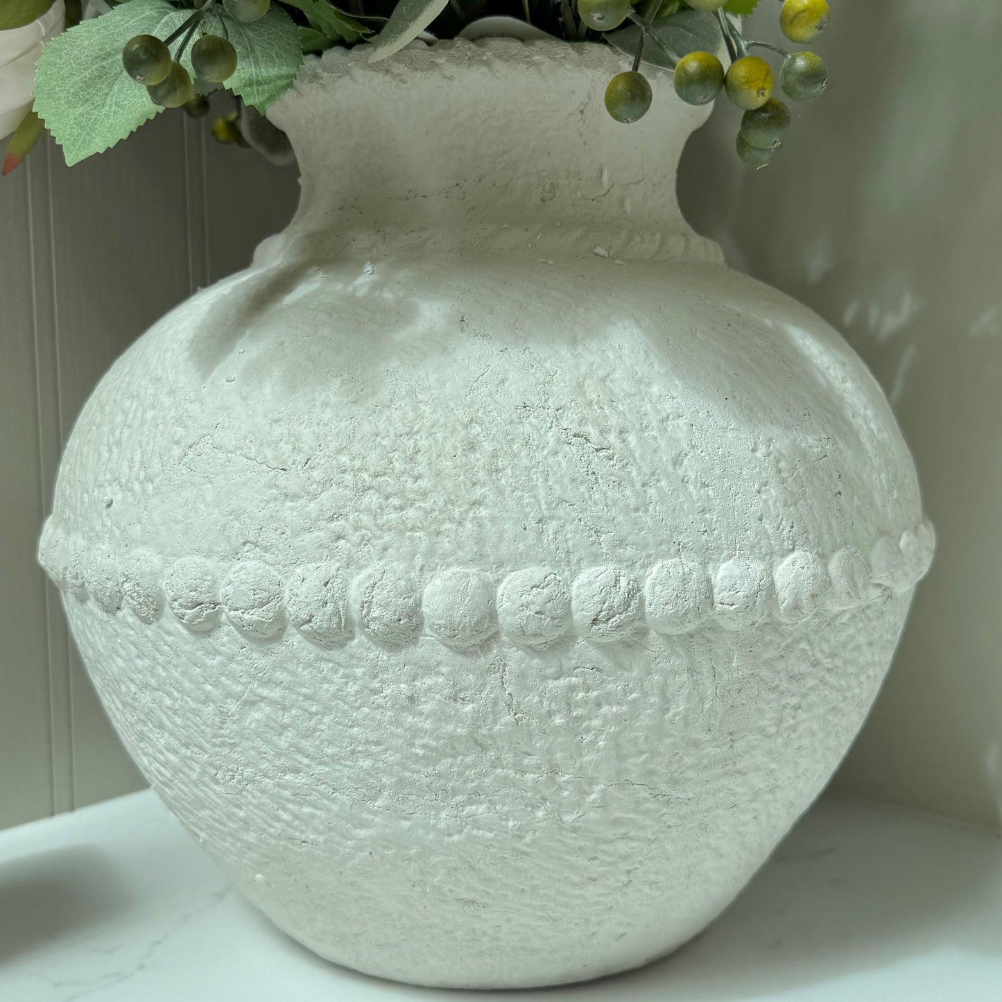 Beige Large Olympia Terracotta Vase