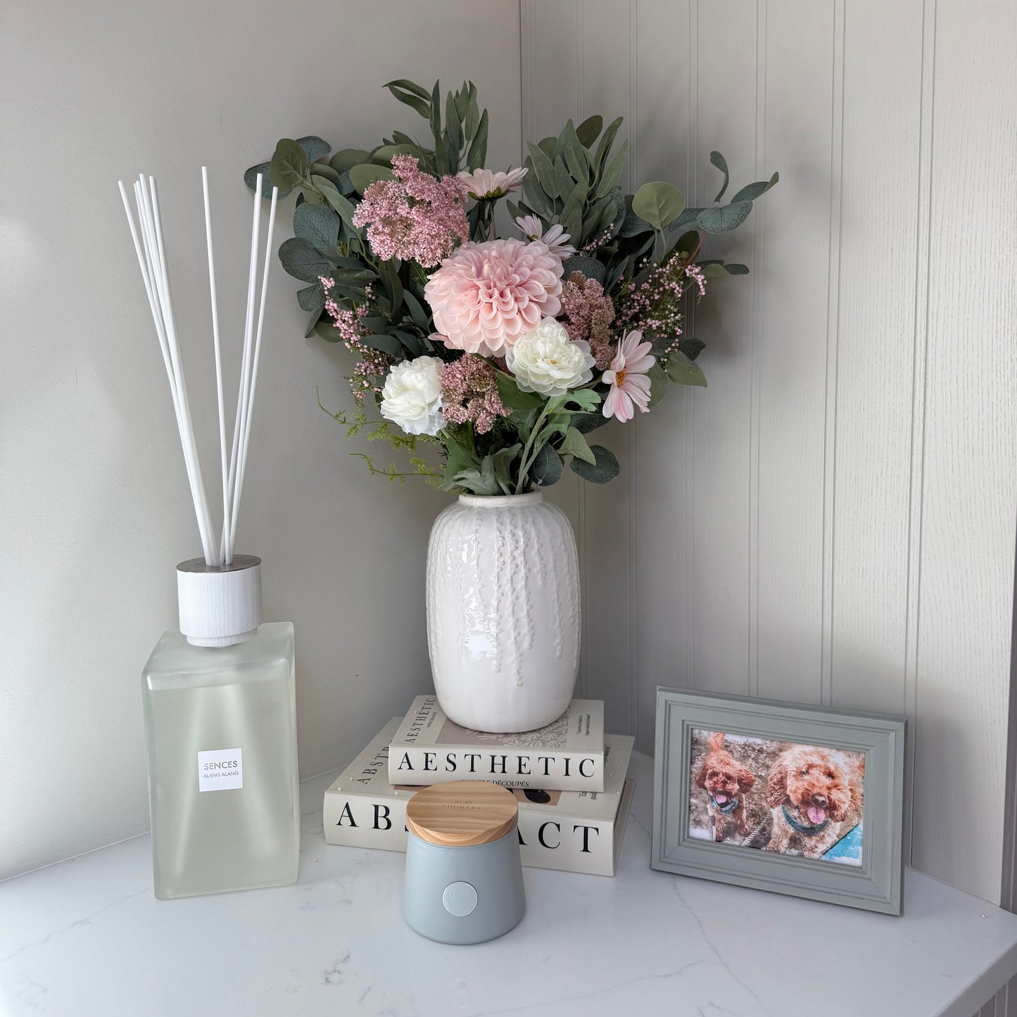 Blush Meadow Faux Flower Arrangement