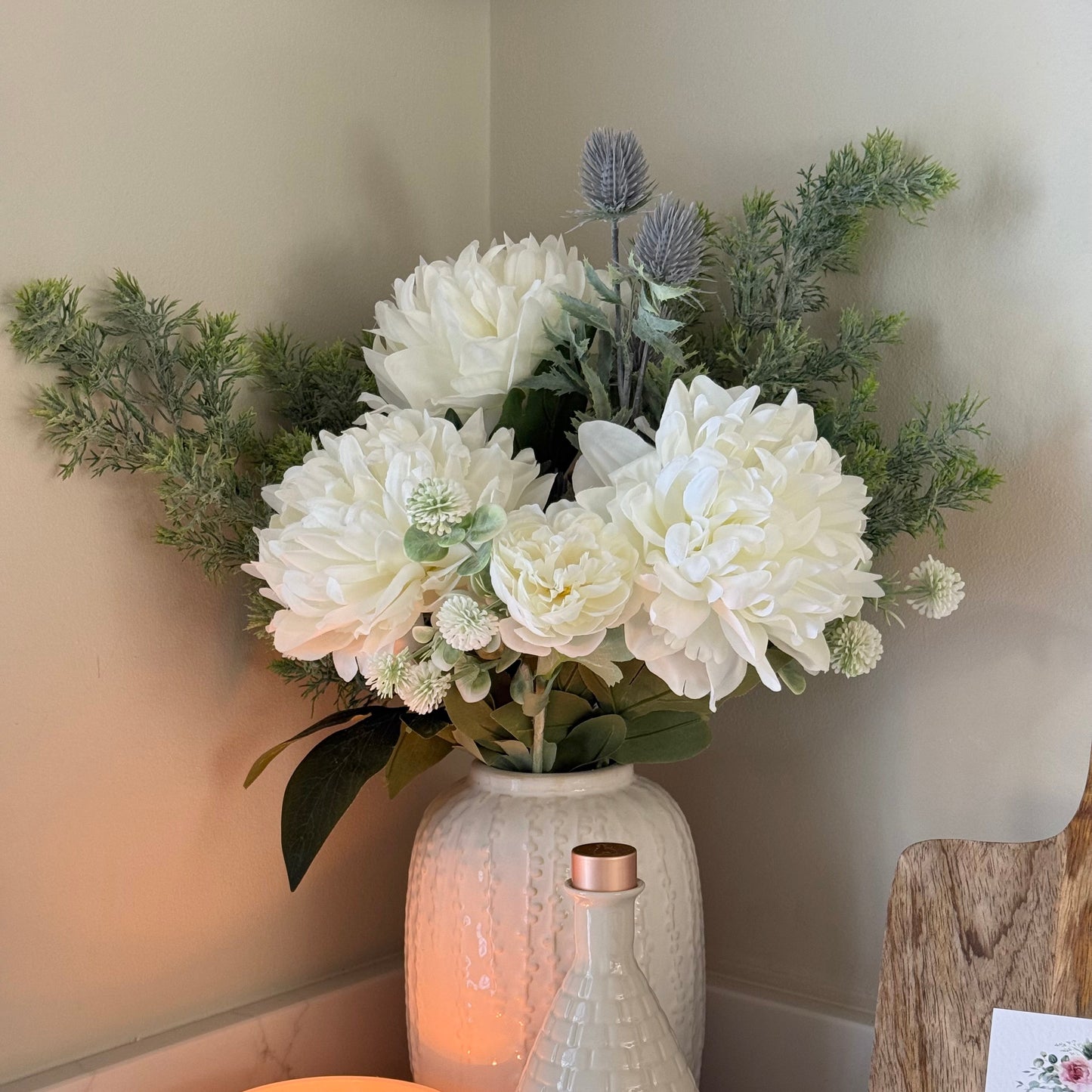 White Meadow Faux Arrangement