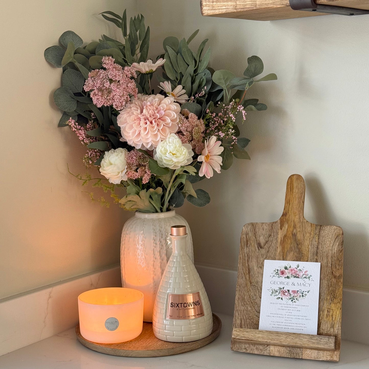 Blush Meadow Faux Flower Arrangement