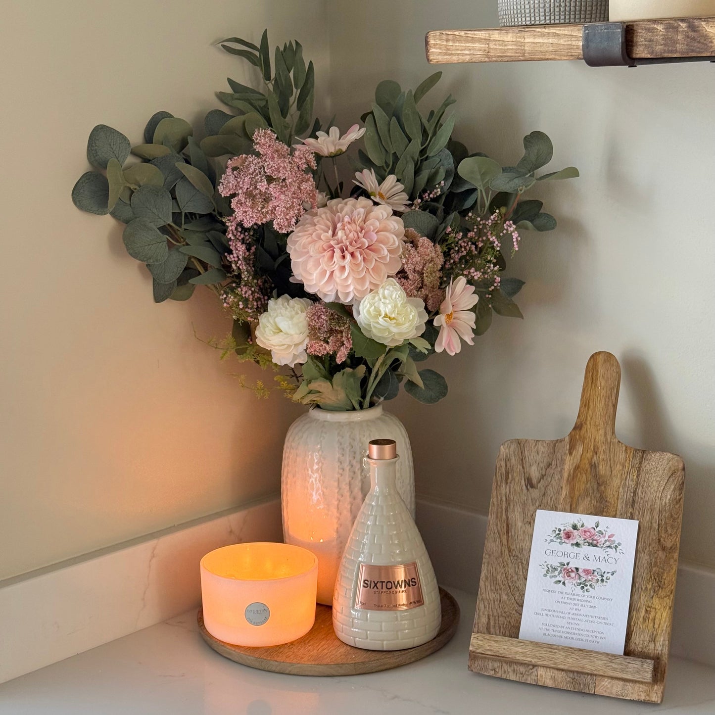 Blush Meadow Faux Flower Arrangement