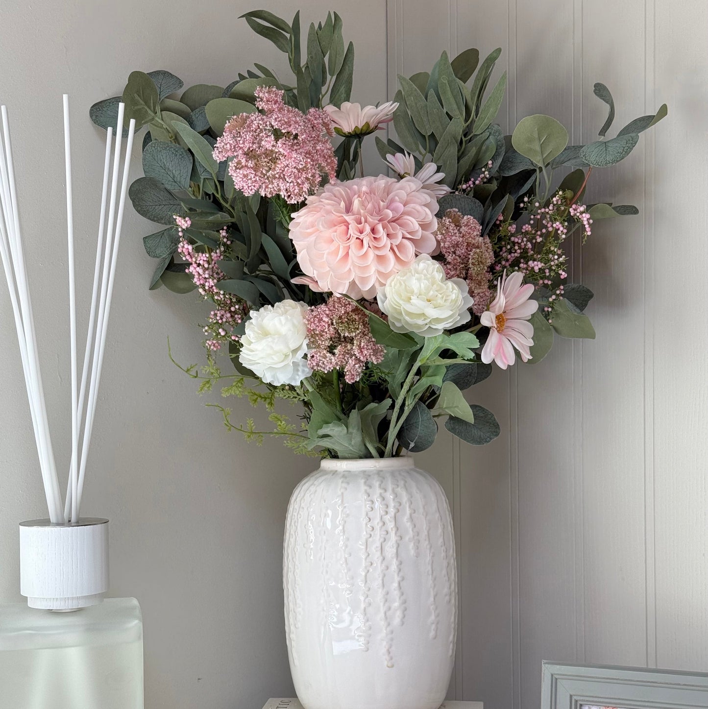 Blush Meadow Faux Flower Arrangement