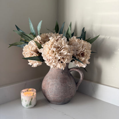 Nude Hydrangea & Eucalyptus Arrangement