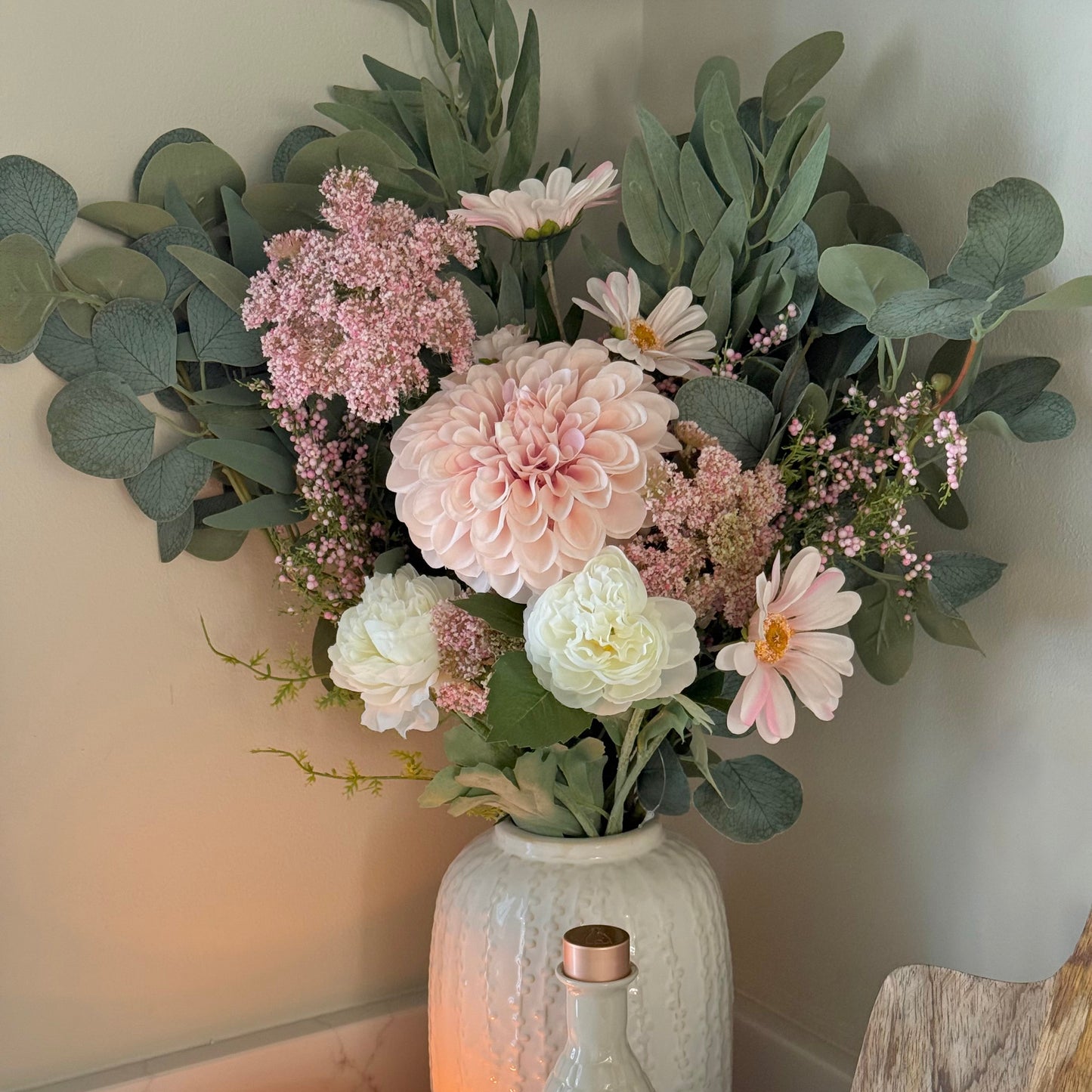 Blush Meadow Faux Flower Arrangement
