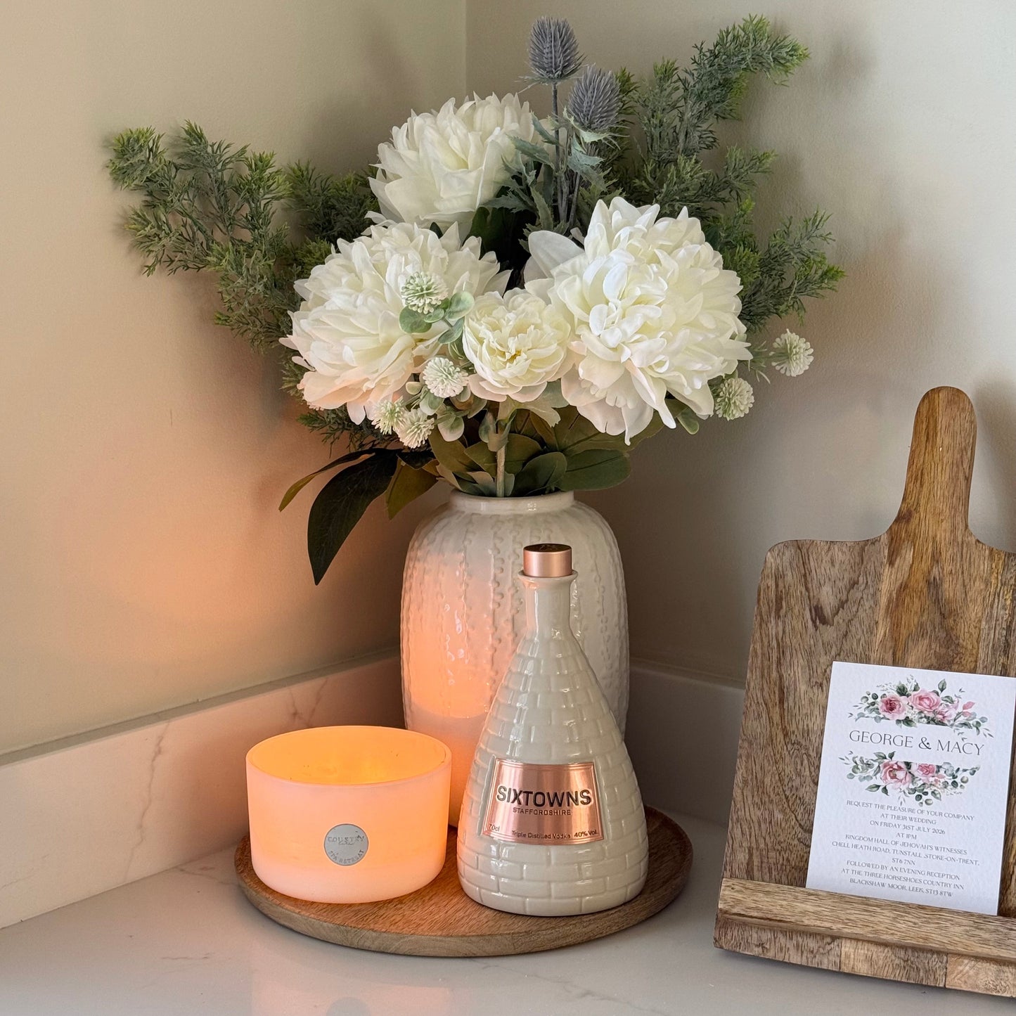 White Meadow Faux Arrangement