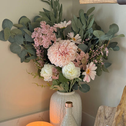 Blush Meadow Faux Flower Arrangement