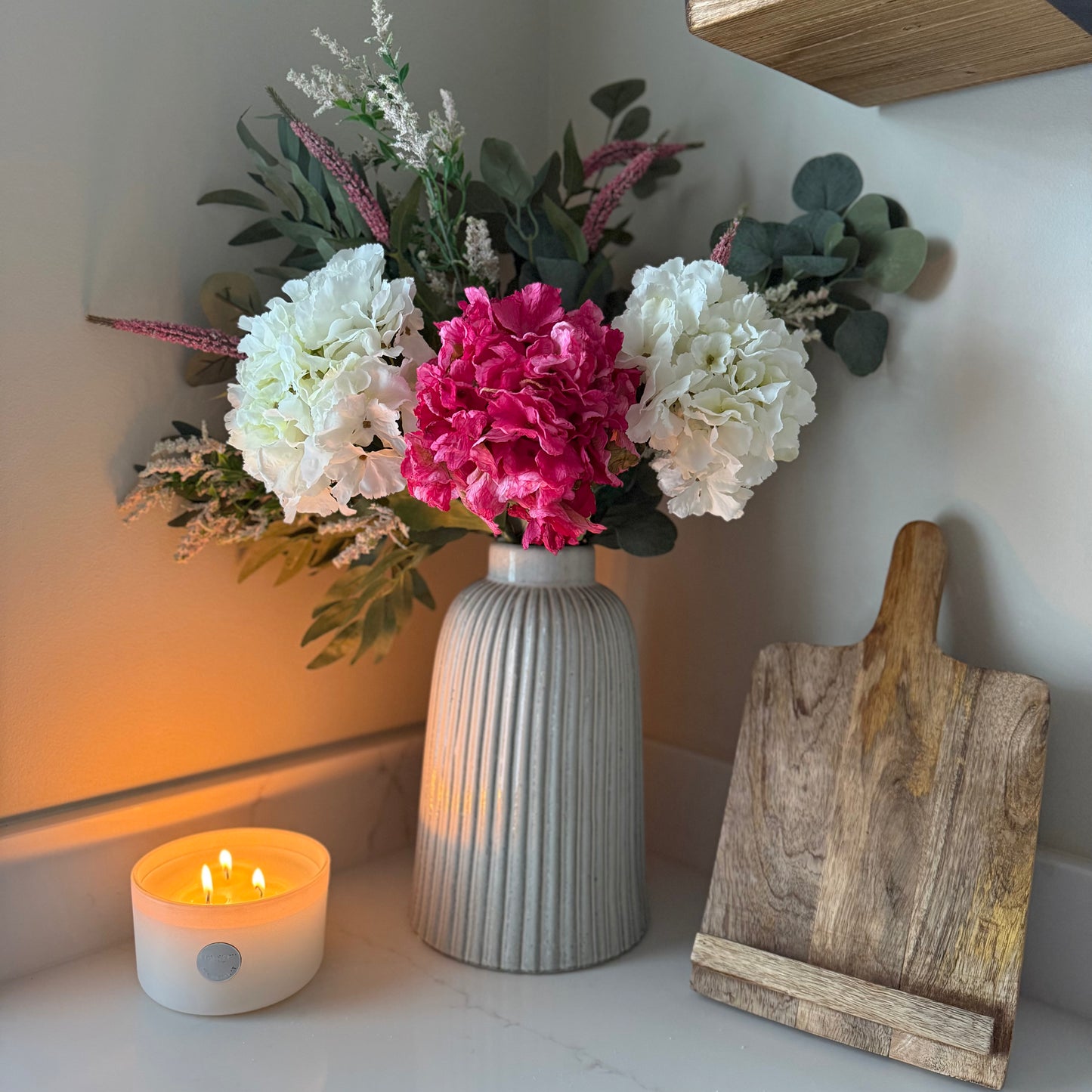 Elodie - Hot Pink Hydrangea Bouquet
