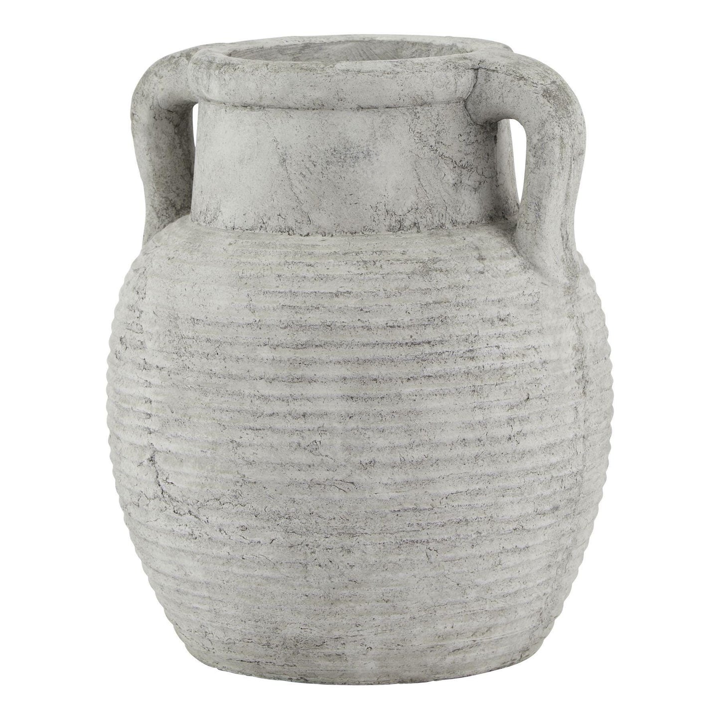 Athena Stone Amphora Pot – Rustic Stone Effect Decorative Vase with Handles