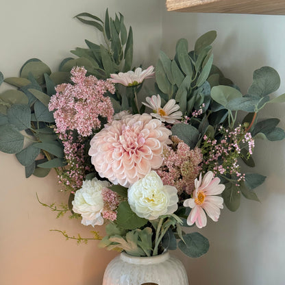 Blush Meadow Faux Flower Arrangement