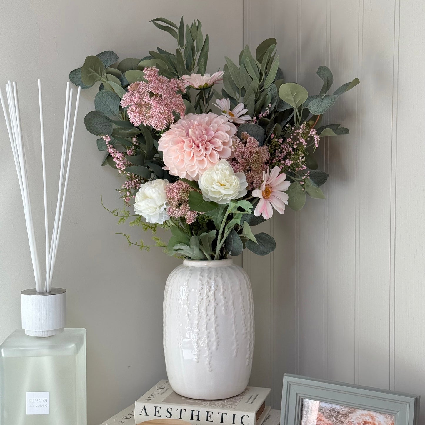 Blush Meadow Faux Flower Arrangement