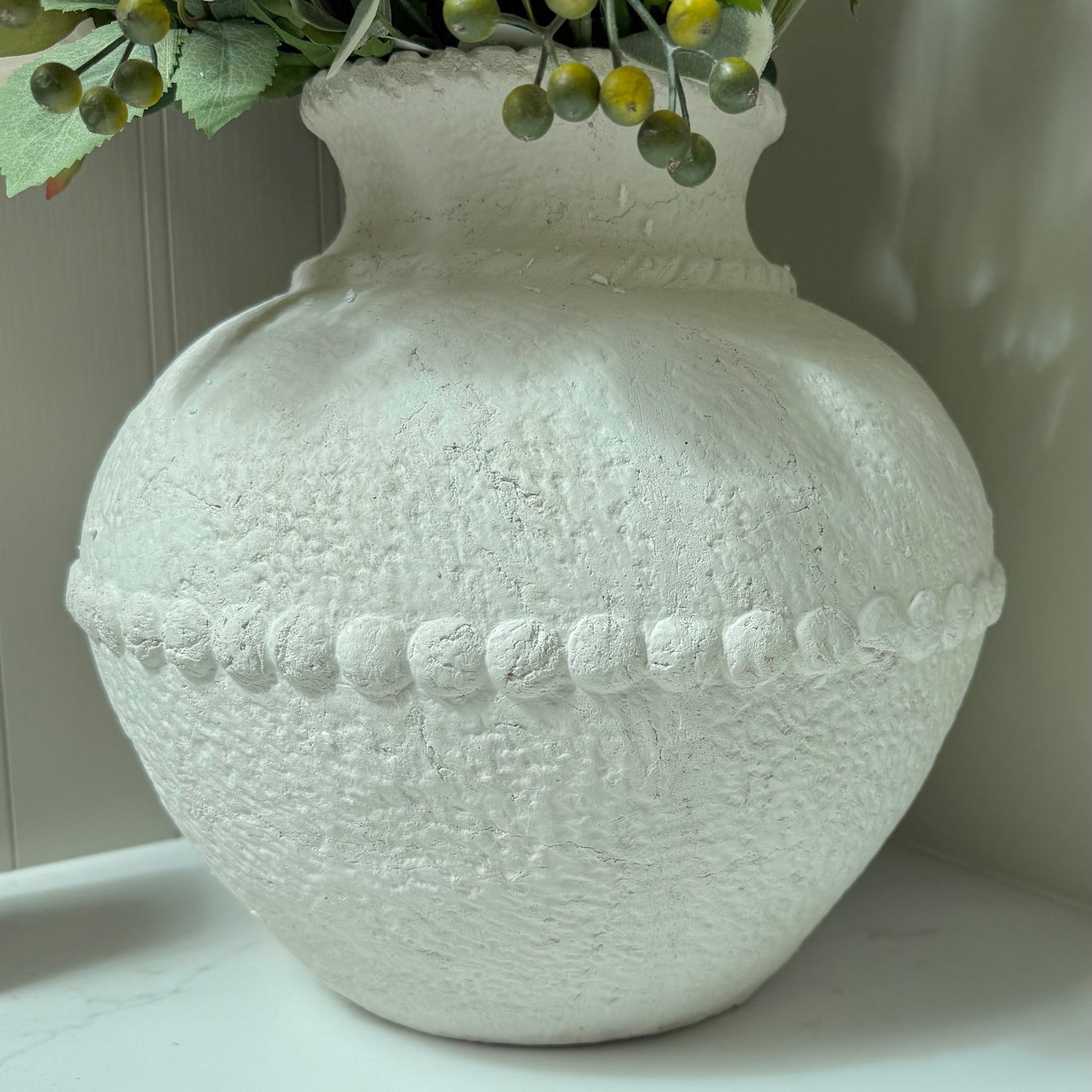 Beige Large Olympia Terracotta Vase