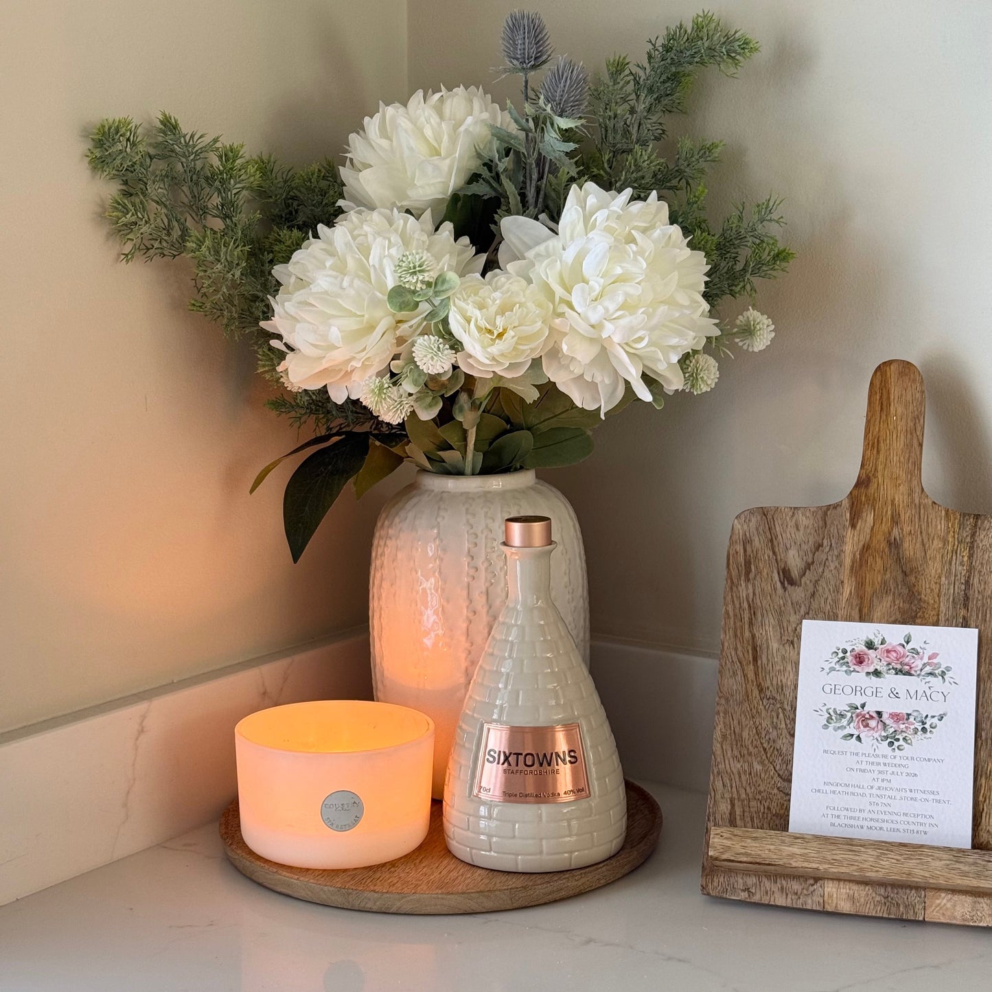 White Meadow Faux Arrangement