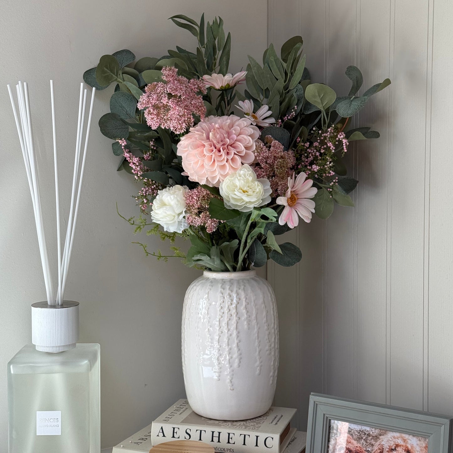 Blush Meadow Faux Flower Arrangement