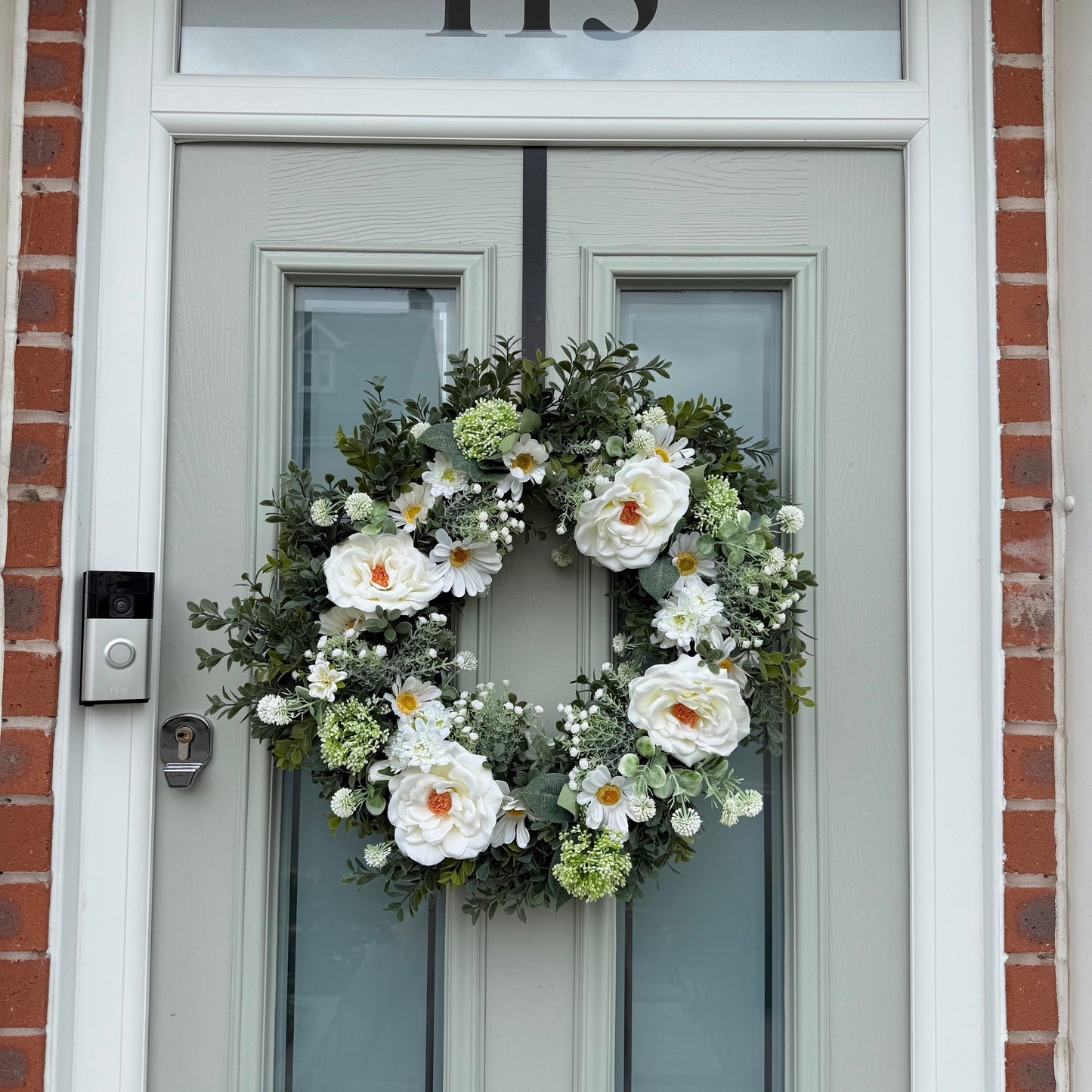 Extra Large 60cm Handmade Summer White Daisy Wreath