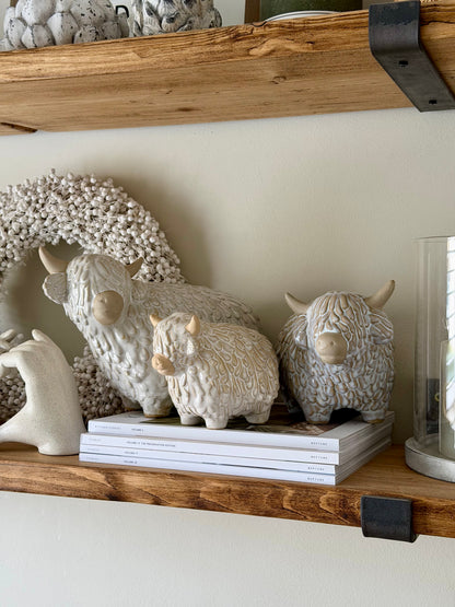 Ceramic Highland Cow Ornament