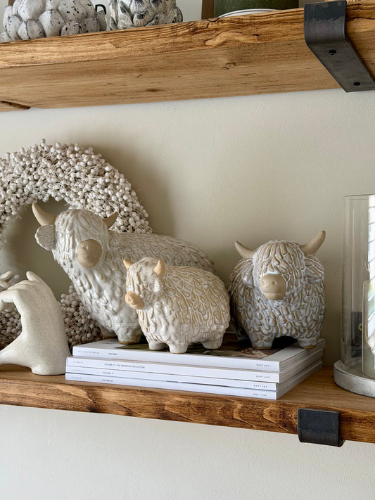 Ceramic Highland Cow Ornament