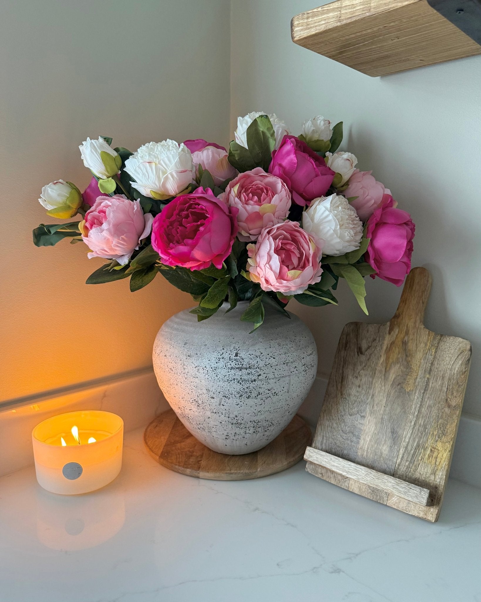 Aria Pink Peonies Bouquet - NalaWillowCo