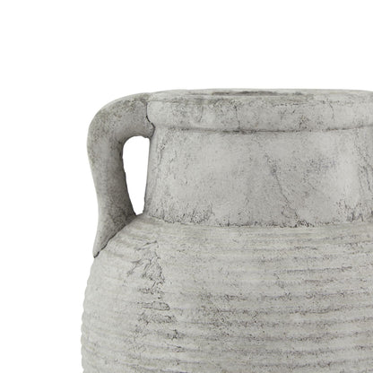 Athena Stone Amphora Pot – Rustic Stone Effect Decorative Vase with Handles - NalaWillowCo