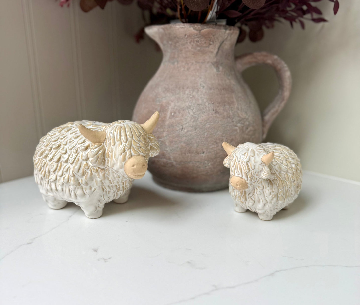 Ceramic Highland Cow Ornament - NalaWillowCo