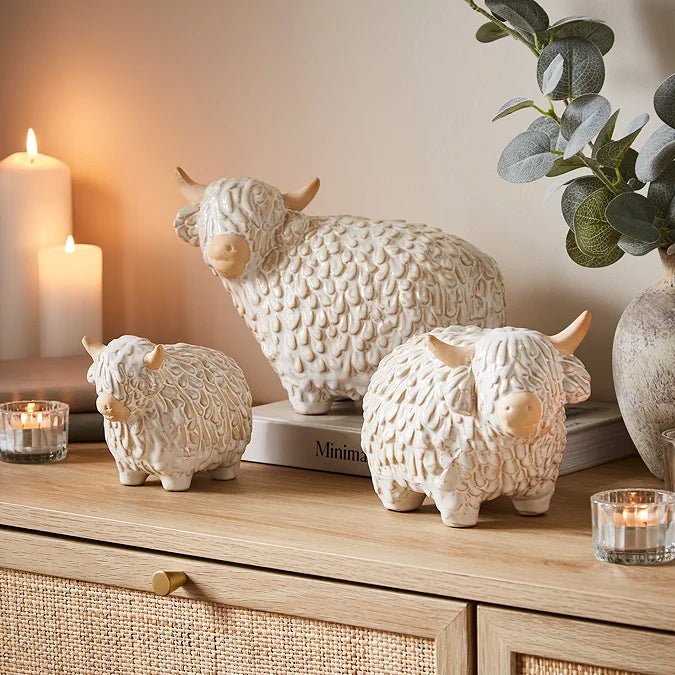 Ceramic Highland Cow Ornament - NalaWillowCo