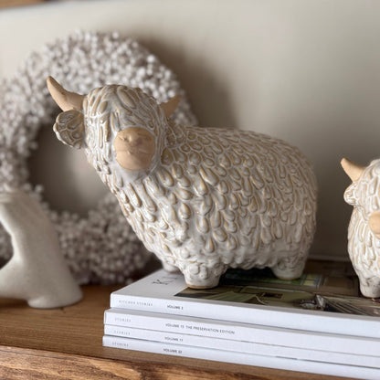Ceramic Highland Cow Ornament - NalaWillowCo