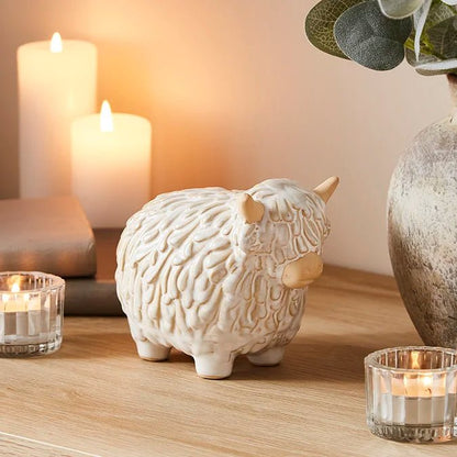 Ceramic Highland Cow Ornament - NalaWillowCo