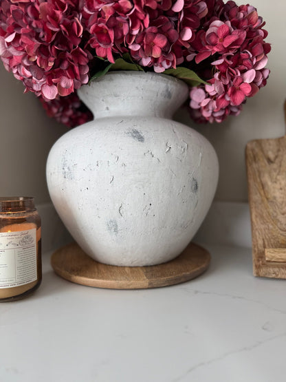 Darcy Large Antique White Vase - NalaWillowCo