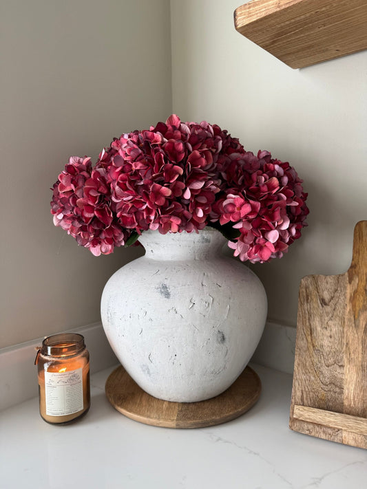 Darcy Large Antique White Vase - NalaWillowCo